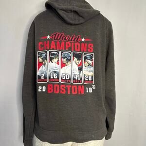 Boston Red Sox 2018 World Series Champions Zip Hoodie Graphic MLB Size L Gray